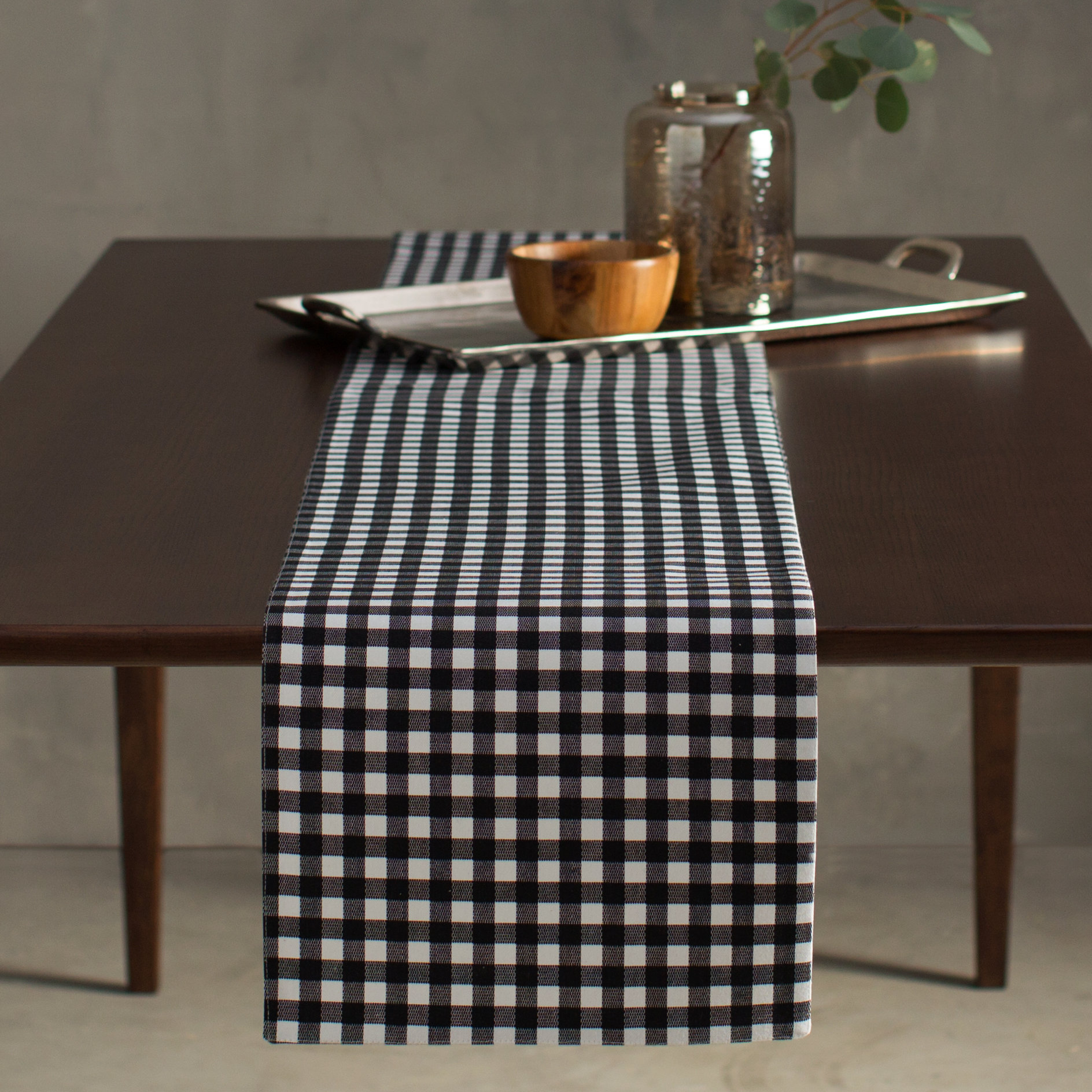 Linen Tablecloth Checkered Table Runner & Reviews Wayfair
